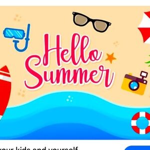 Hello Summer Beach Graphic